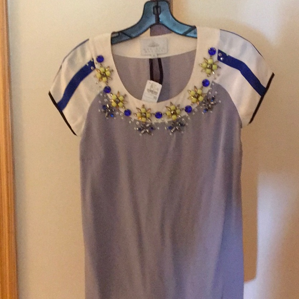 Blue beaded shirt